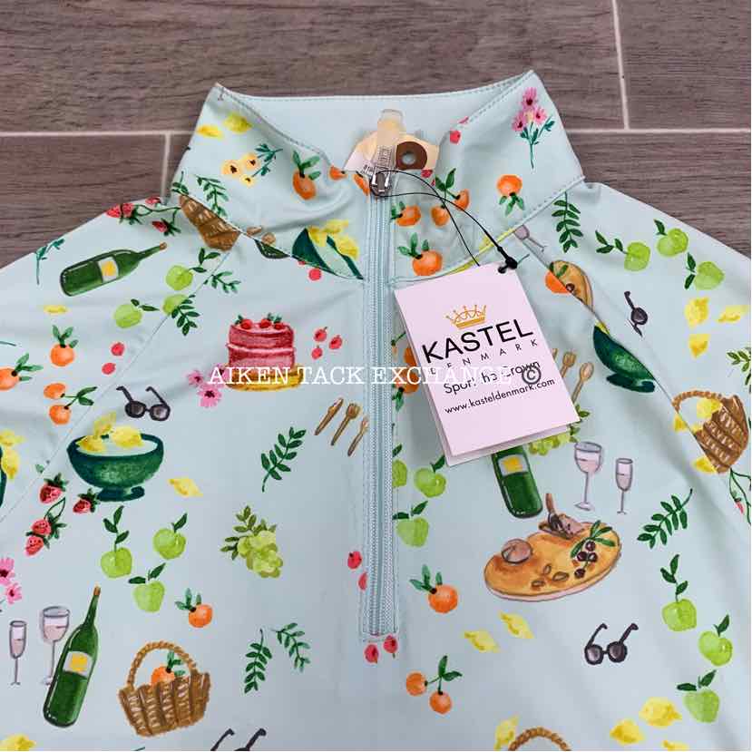 Kastel Denmark Long Sleeve Sun Shirt, Mint Picnic, Size XSmall, Brand New