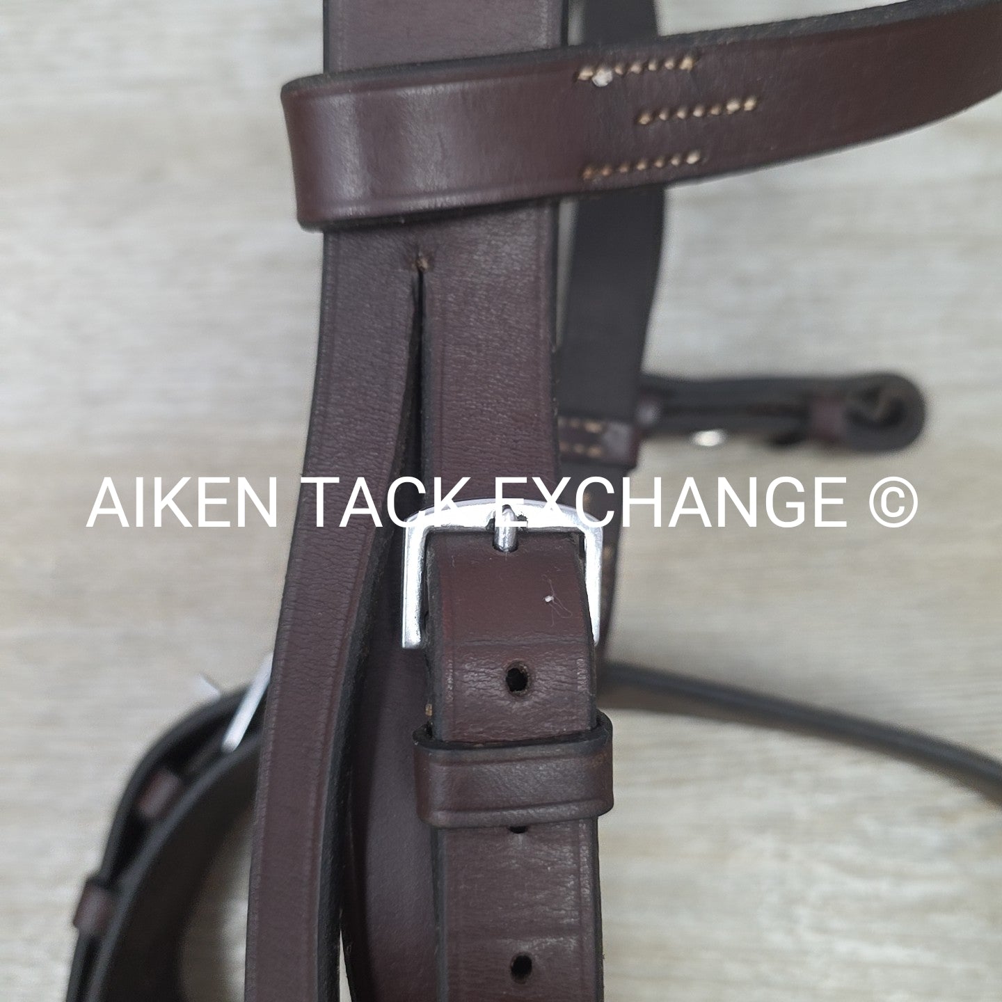 Horse Country First Flight Flat Hunt Bridle, No Reins, Brown, Size Cob