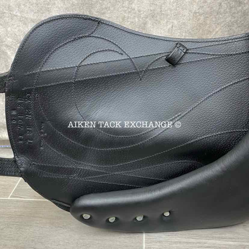 2014 Antares Cadence Monoflap Dressage Saddle, 18" Seat, 2N Flap, Medium Wide Tree, Foam Panels, Full Buffalo Leather