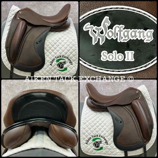 **On Trial** 2020 Custom Saddlery Wolfgang Solo MKII Monoflap Dressage Saddle, 18" Seat, Adjustable Tree, Wool Flocked Panels