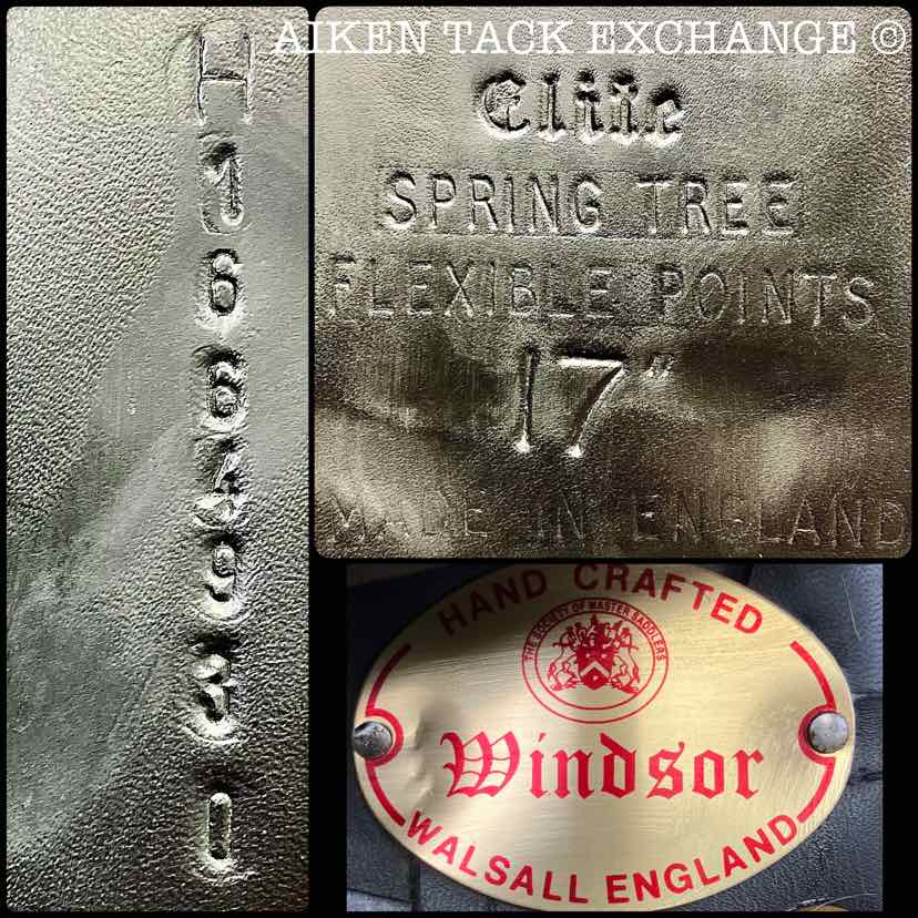 Windsor Elite Dressage Saddle, 17" Seat, Medium Tree, Wool Flocked Panels