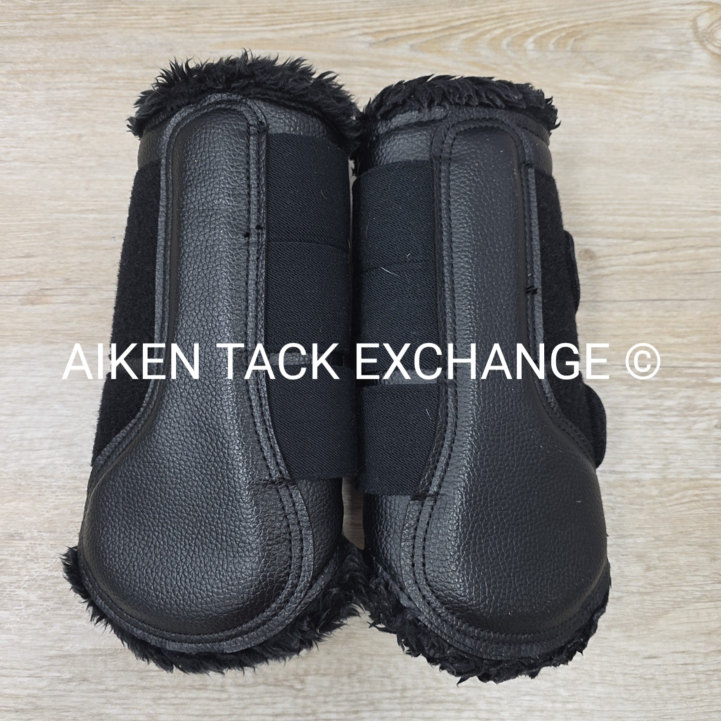 LeMieux Fleece Lined Brushing Boots, Black, Size Large
