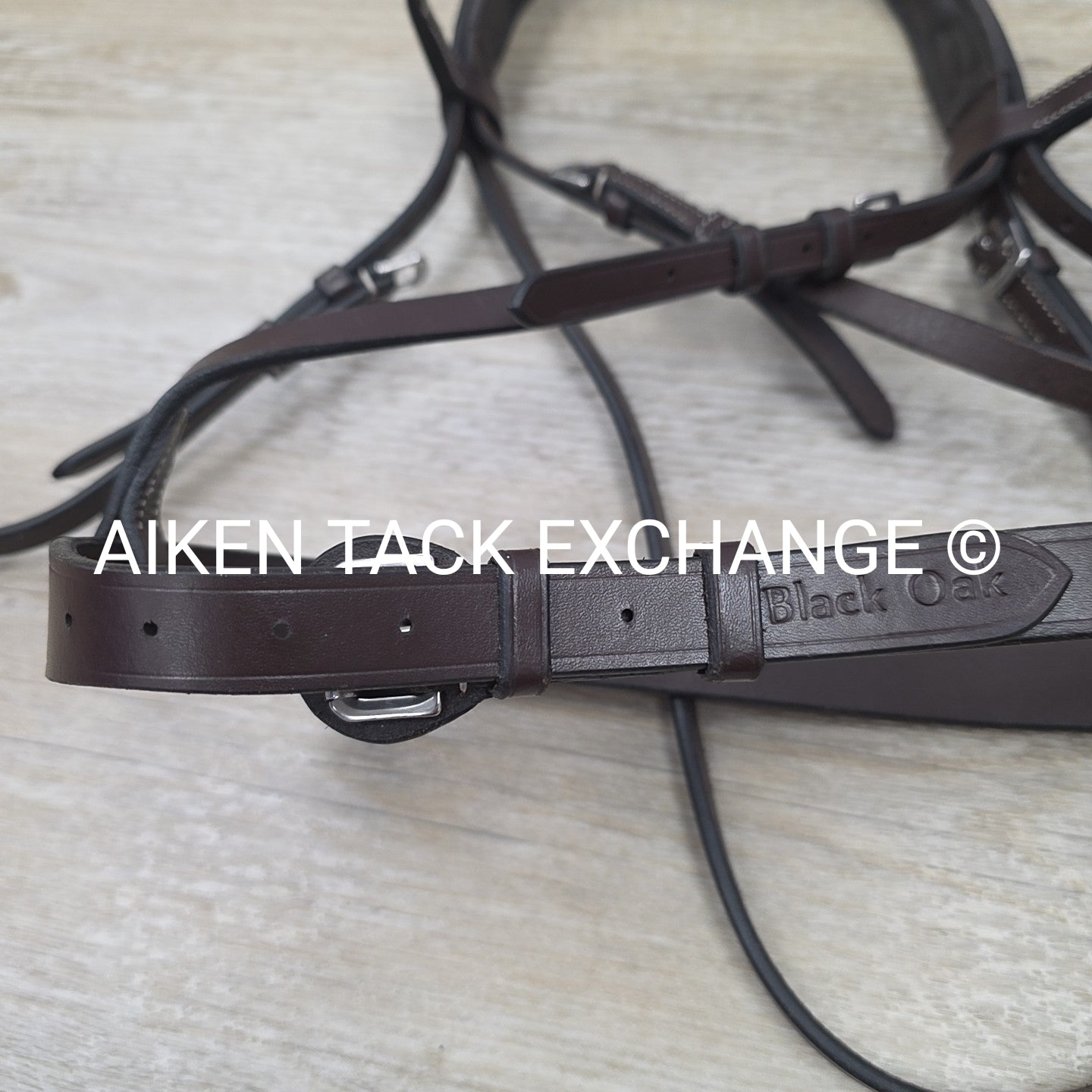 KL Select Black Oak Maple Training Bridle, No Reins & No Flash, Brown, Size Cob