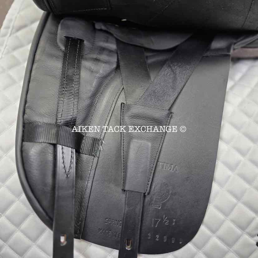 **SOLD** 2022 Black Country Optima Dressage Saddle, 17.5" Seat, MW/W Tree, Wool Flocked Serge Panels
