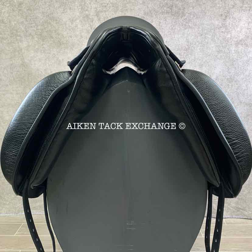 2013 Custom Saddlery Wolfgang Constanze Monoflap Dressage Saddle, 18” Seat, Adjustable Tree, Wool Flocked Panels