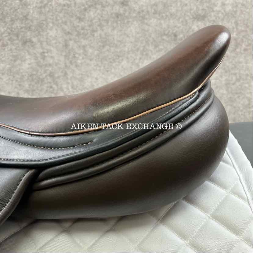 Adam Ellis Mono Event Jump Saddle, 17.5" Seat, Wide Tree, Wool Flocked Panels