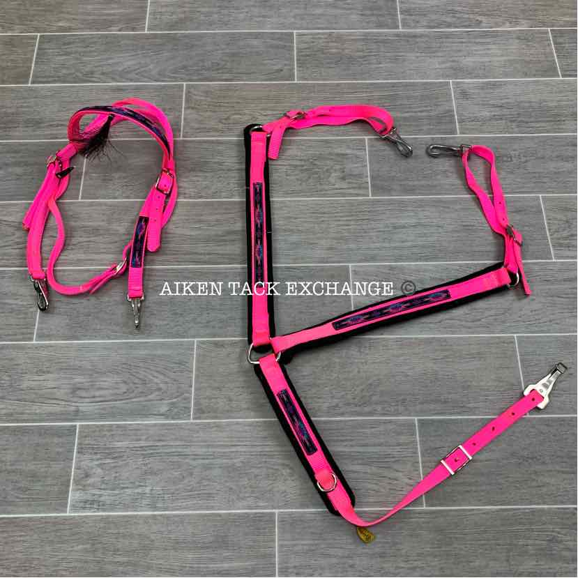 Triple E Nylon Breastcollar and Headstall w/ Mohair, Horse