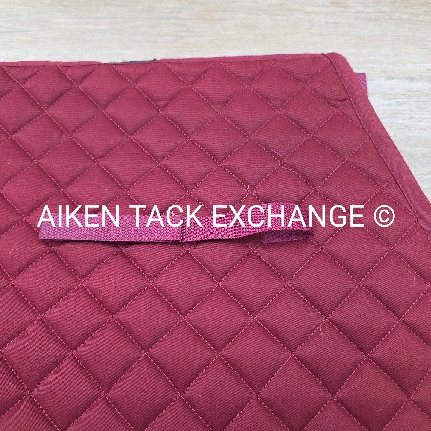 Dover Saddlery All Purpose Saddle Pad with Aiken Tack Exchange Logo, Burgundy