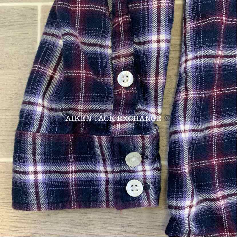 Dover Saddlery Long Sleeve Flannel Top, Size Large