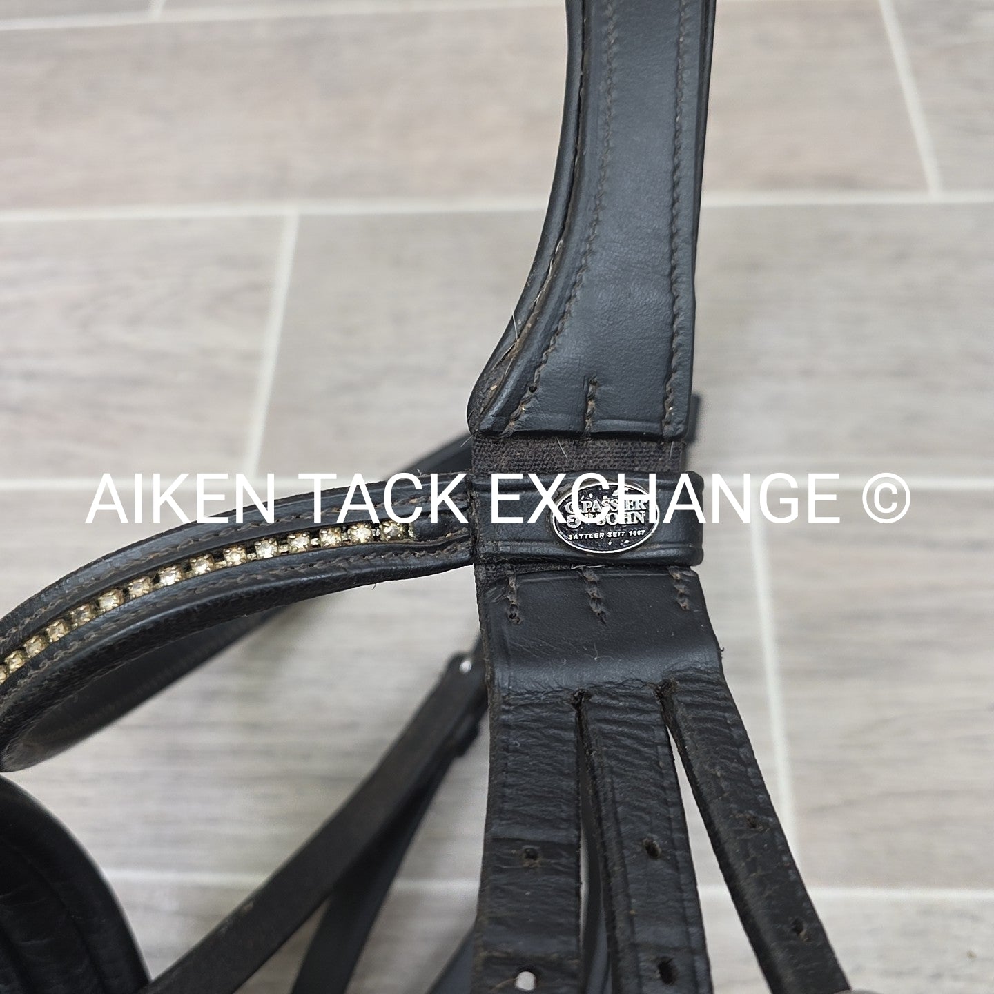 Passier & Sohn Fortuna Bridle, No Reins, Missing Flash Strap, Black, Size Full
