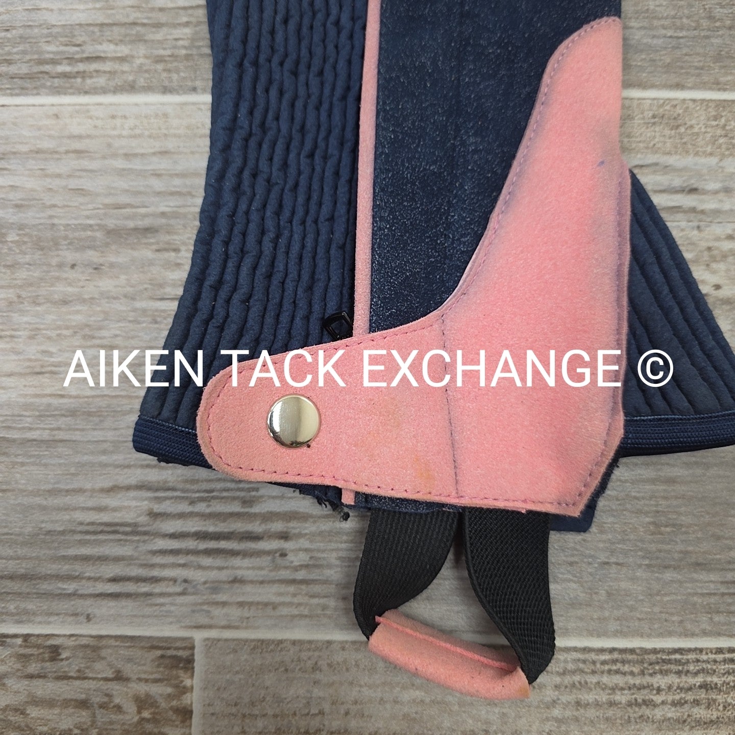 RHC Suede Half Chaps, Navy & Pink, Size X-Small