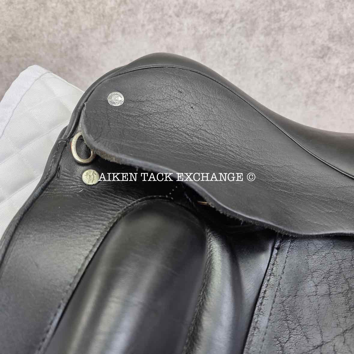 2011 Custom Saddlery Wolfgang Solo Dressage Saddle, 17" Seat, Adjustable Tree, Wool Flocked Panels