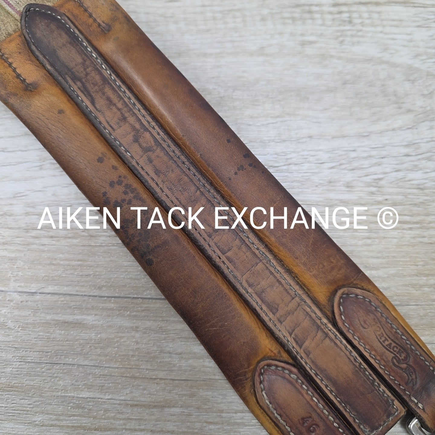 Mortack Girth with Double Elastic, Brown, 46"