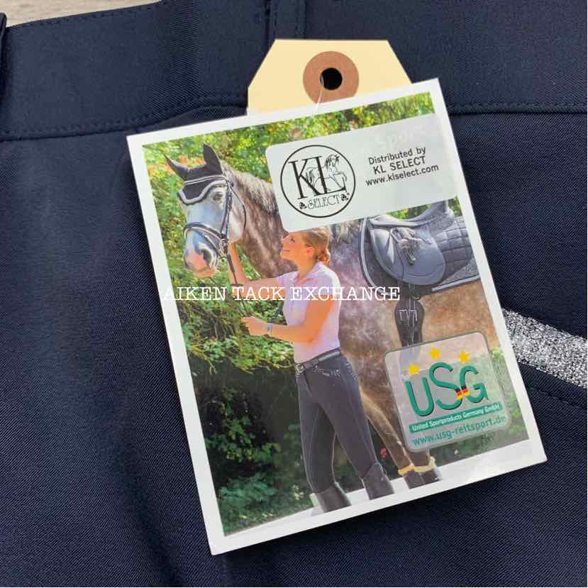 KL Select USG "Meghan" Silicone Grip Full Seat Breeches, Size 32