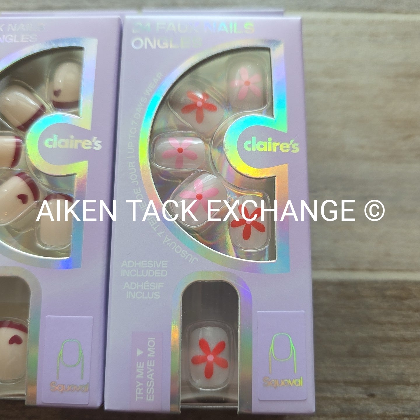 Claire's Glue-On Nails (2 Sets) - 24 Count Each (48 Total)
