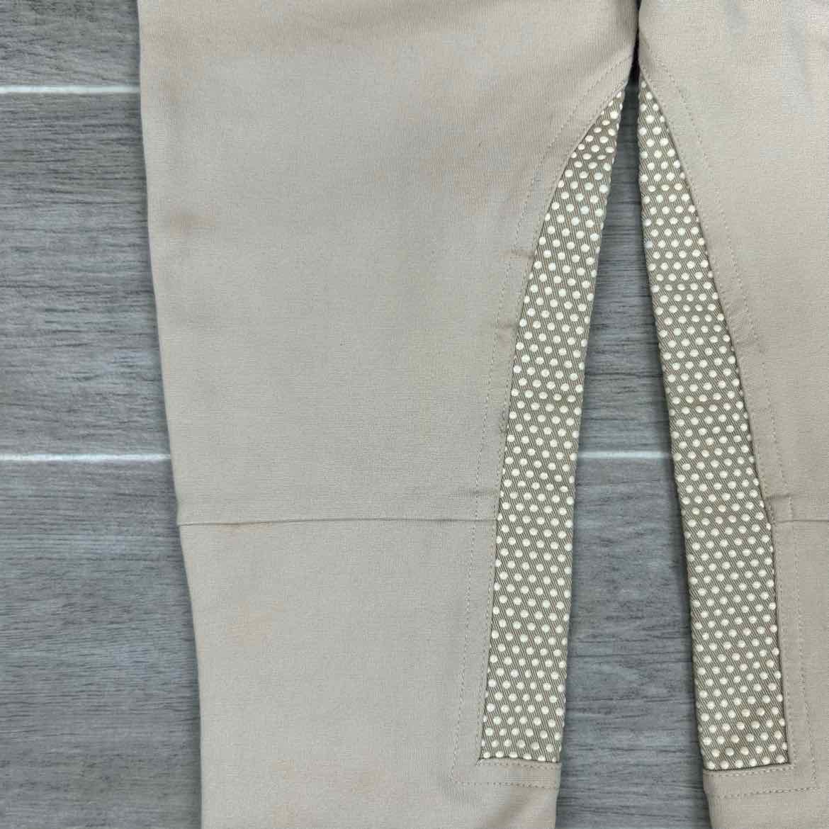 KAKI by Kathryn Hall Silicone Grip Knee Patch Breeches, Size 10