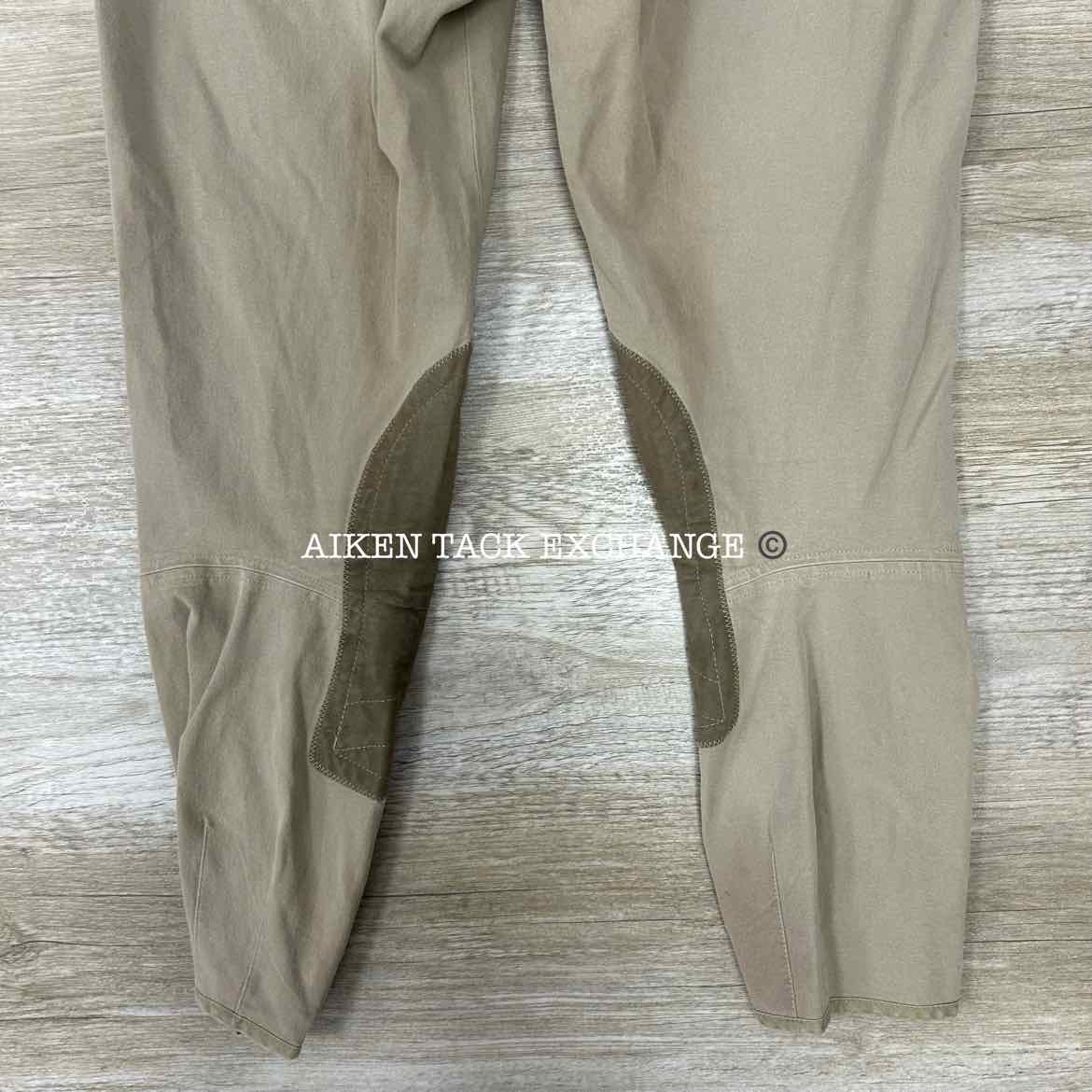 Tailored Sportsman Side Zip Knee Patch Breeches, Size 32
