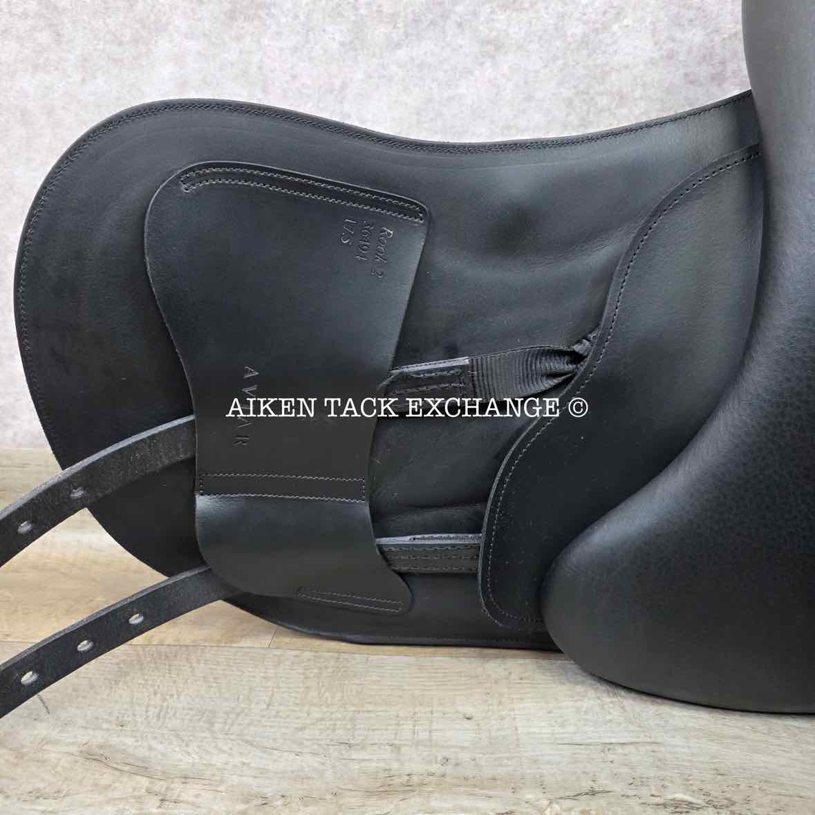 2023 Aviar Rook 2.0 Monoflap Dressage Saddle, 17.5" Seat, Adjustable Tree, Foam Panels