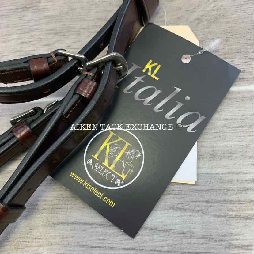 KL Select Italia Burghley Bling Bridle (No Reins), Brand New, Oversize