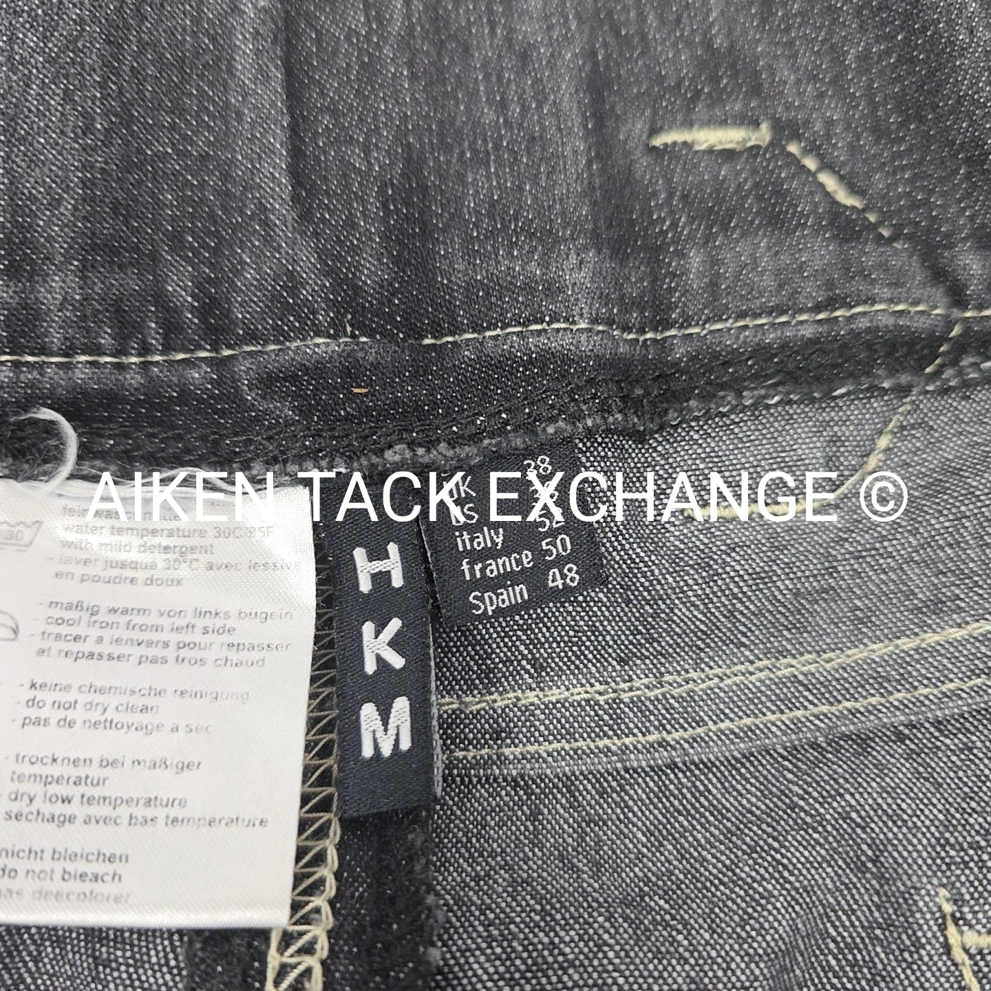 HKM Full Seat Denim Breeches, Size 38
