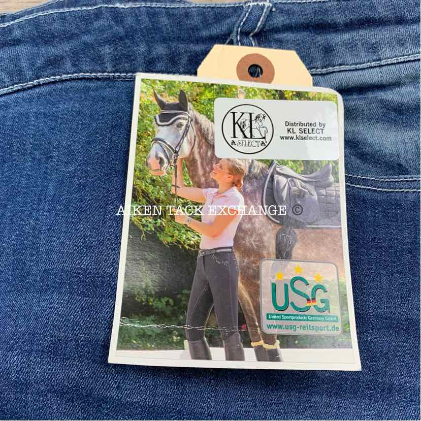 KL Select USG Marina Silicone Full Seat Breeches, Size 34