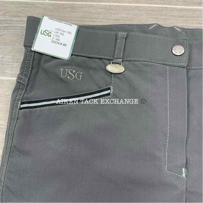KL Select USG "Ava" Silicone Full Seat Breeches, Size 28