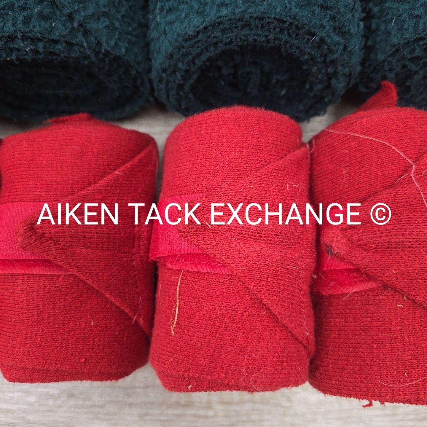BARGAIN BUNDLE: 4 Polo Wraps, Green & 4 Knit Wraps, Red