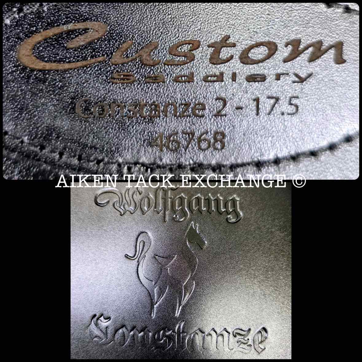 2025 Custom Saddlery Wolfgang Constanze 2 Monoflap Dressage Saddle, 17.5" Seat, Adjustable Tree, Wool Flocked Panels