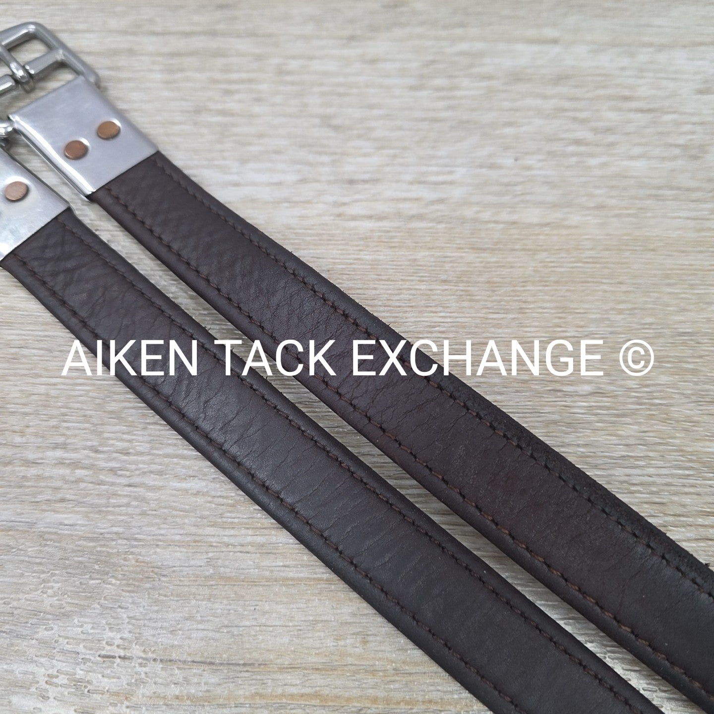 Beval Calfskin Lined Stirrup Leathers, Brown, 48"