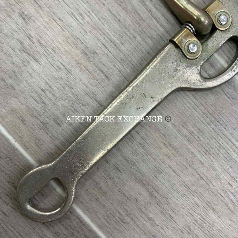 Single Jointed Leather Covered Cheek Long Shank Elevator Bit 5"