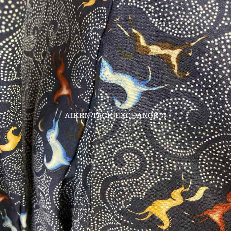 Kerrits EQL Model Button Front Dress, Indigo Starry Horse, Size Small
