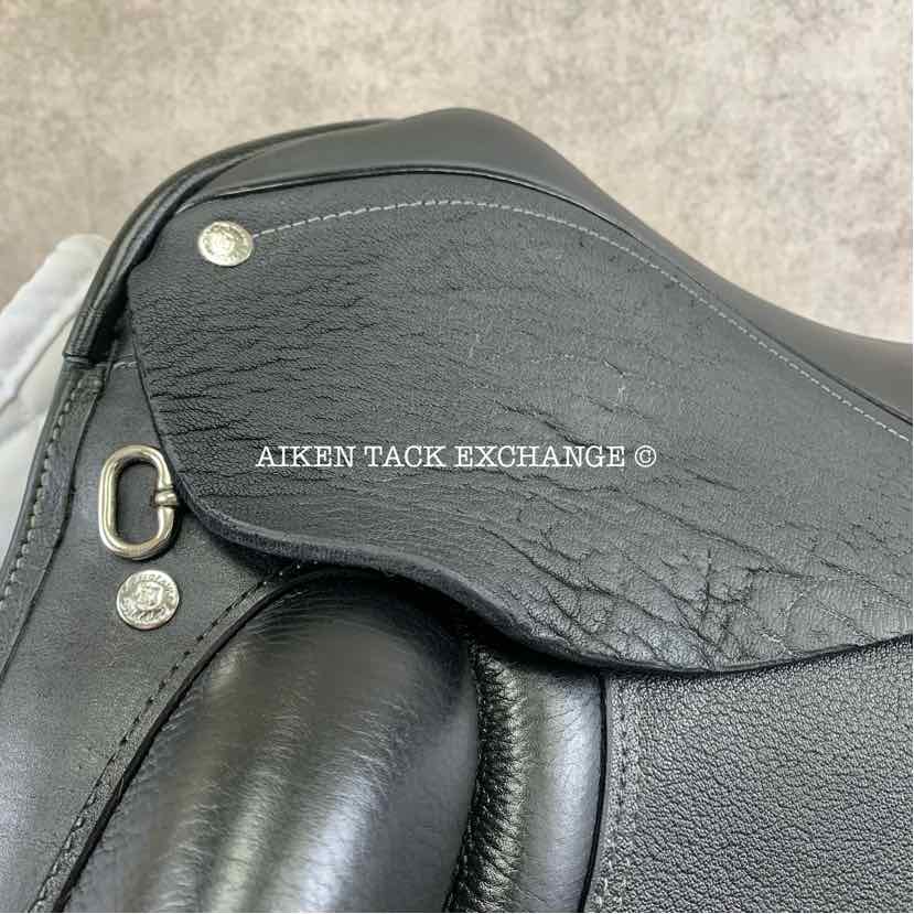 2013 Custom Saddlery Wolfgang Constanze Monoflap Dressage Saddle, 18” Seat, Adjustable Tree, Wool Flocked Panels
