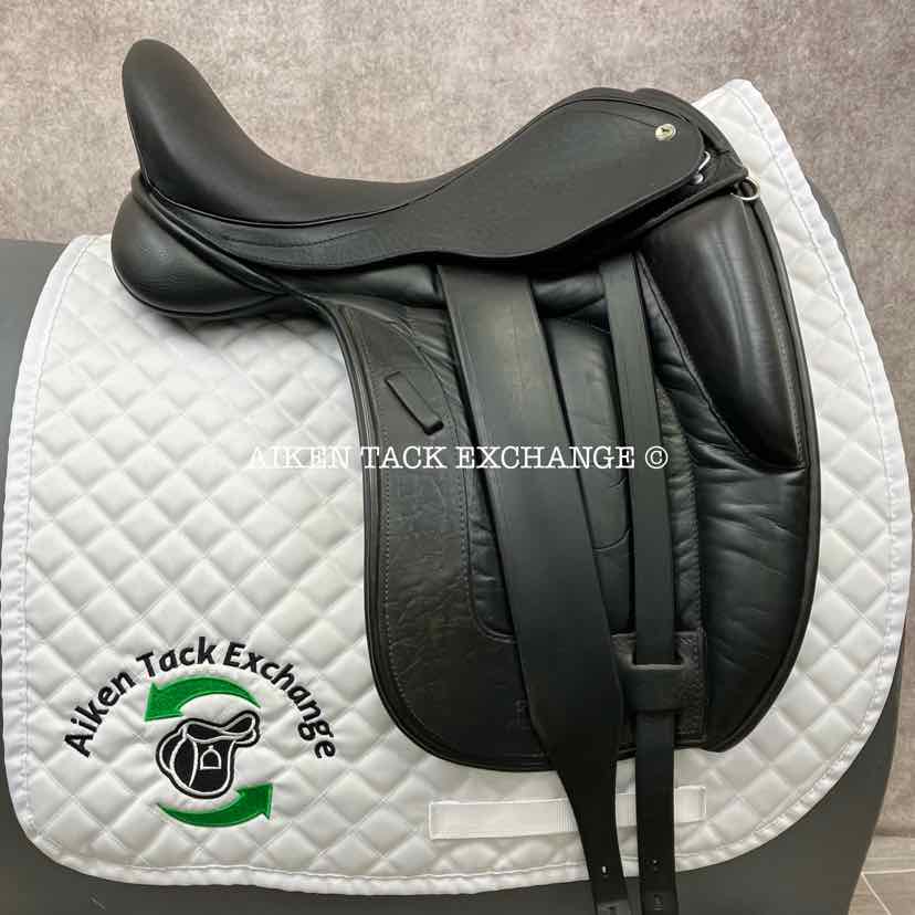 2021 Black Country Vinici Monoflap Dressage Saddle, 17" Seat, Wide Tree, Wool Flocked Panels