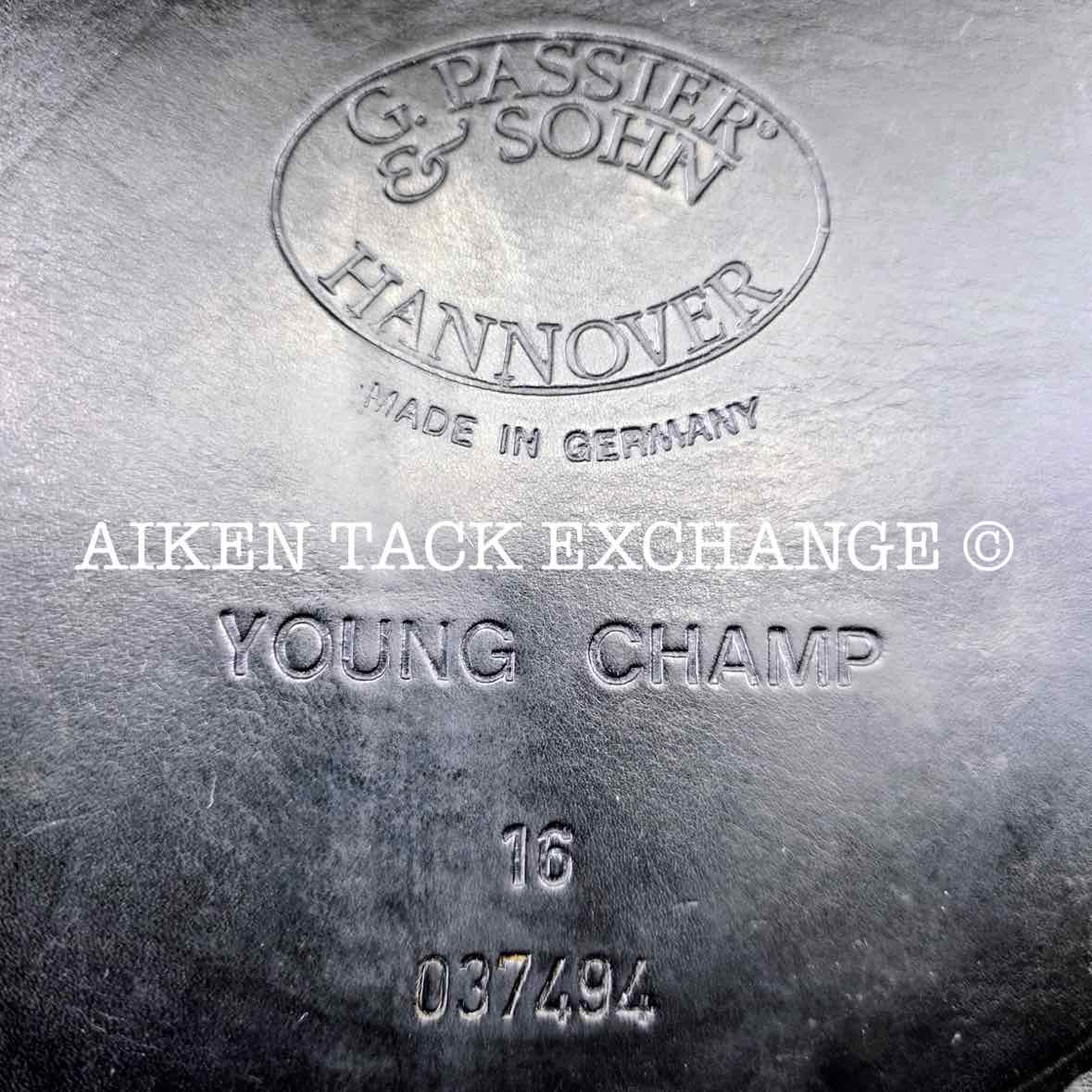 2005 Passier Young Champ Dressage Saddle, 16" Seat, Wide Tree, Wool Flocked Panels