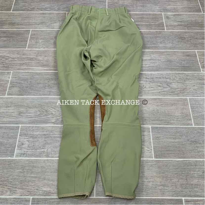 Tailored Sportsman Supreme Hunter Side Zip Knee Patch Breeches, Size 24 R