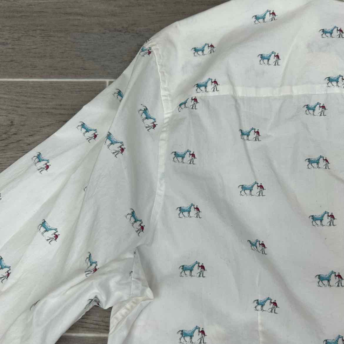 Bar III Long Sleeve Button Up Top, Size Large