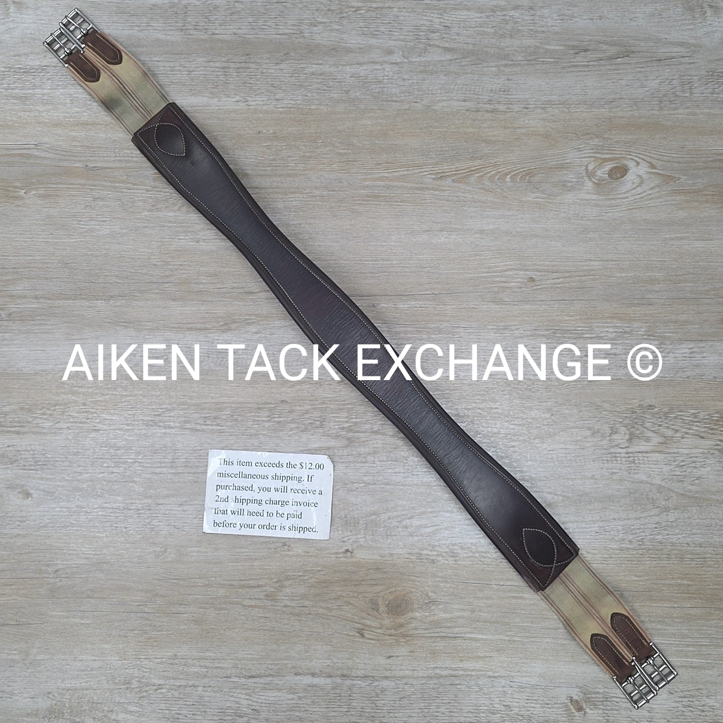 SmartPak Classic Hunter Girth with Double End Elastic, Brown, 48"