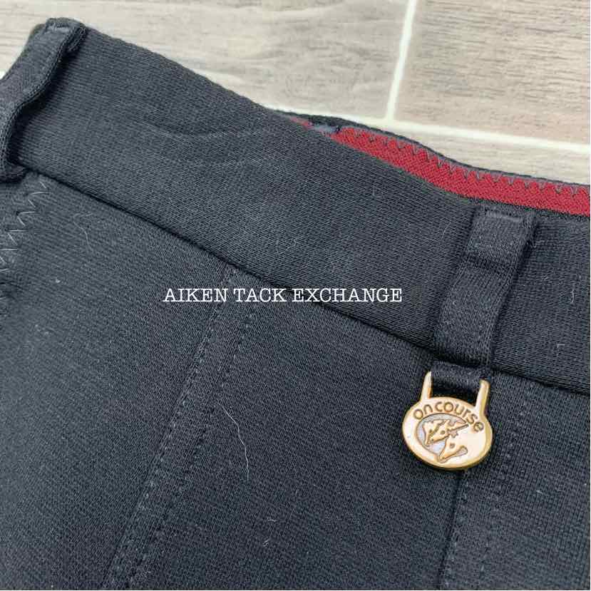 On Course Shapely Knee Patch Breeches, Brand New, Black, Size 32 L
