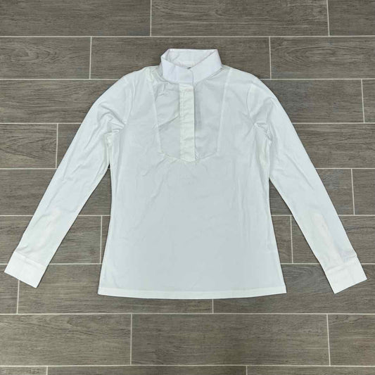 Ovation Elegance Long Sleeve Show Shirt, White, Size Medium
