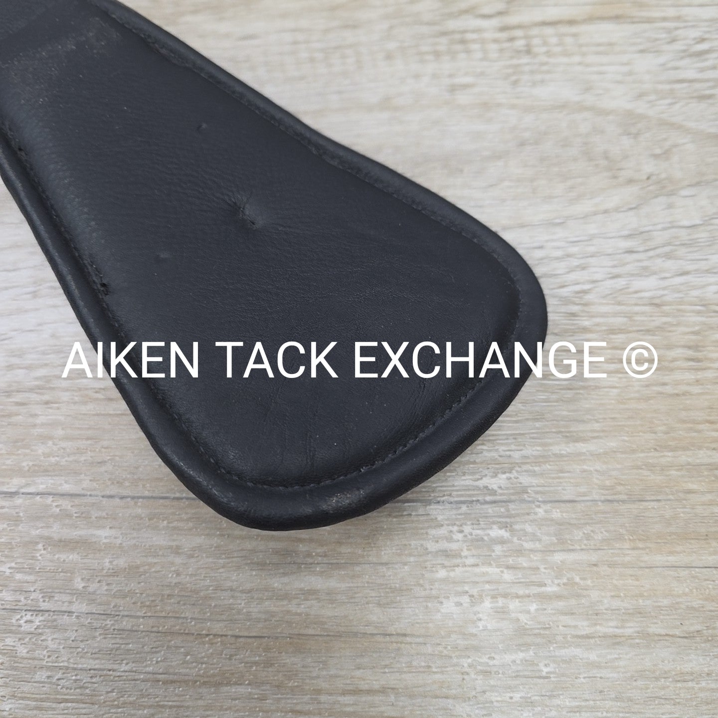Padded Leather Contour Dressage Girth with Double End Elastic, Black, 32"