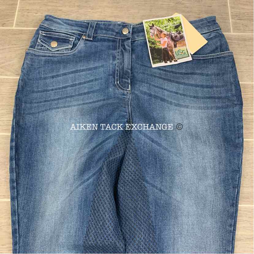 KL Select USG Marina Silicone Full Seat Breeches, Size 28