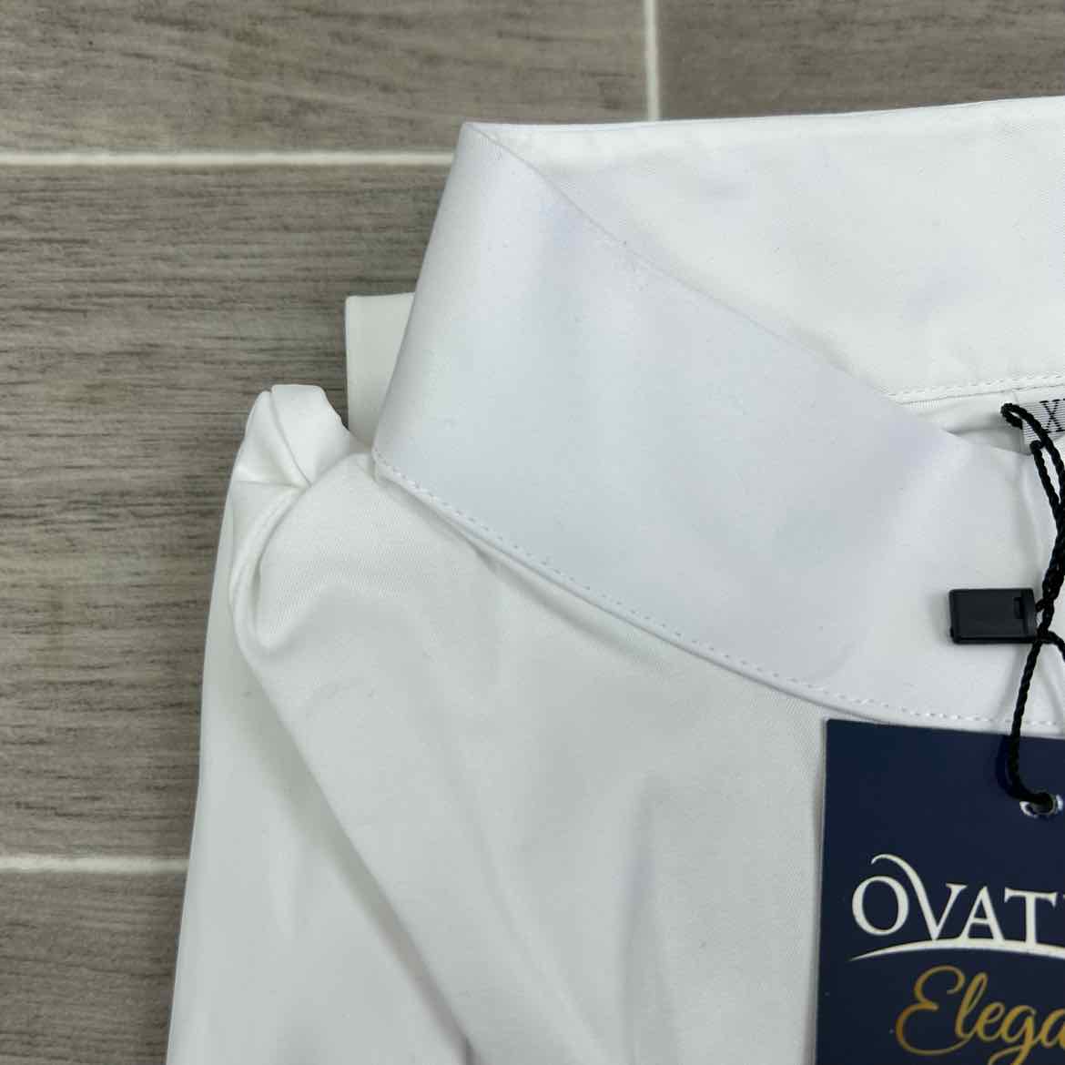 Ovation Elegance Long Sleeve Show Shirt, White, Size X-Large