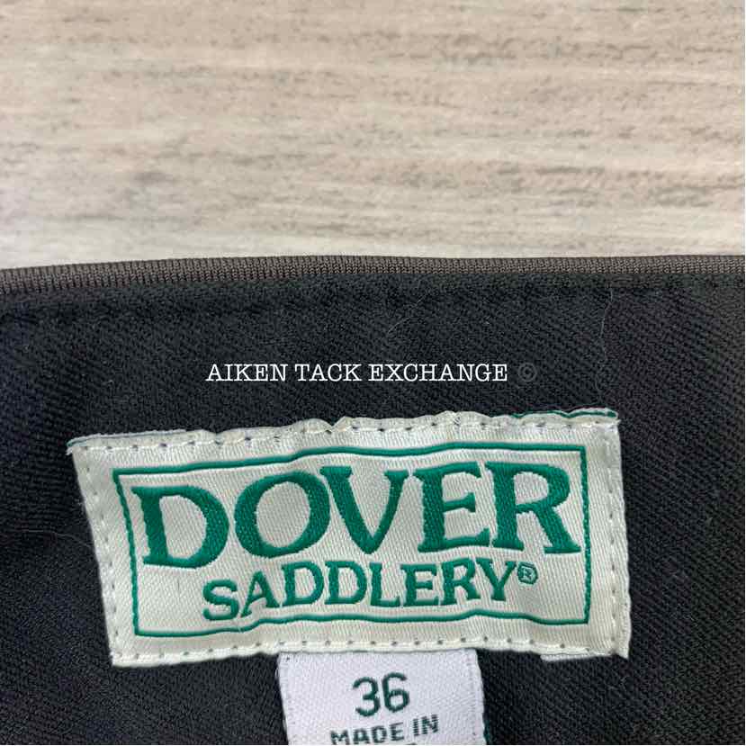 Dover Saddlery Wellesley Front Zip Knee Patch Breeches, Size 36