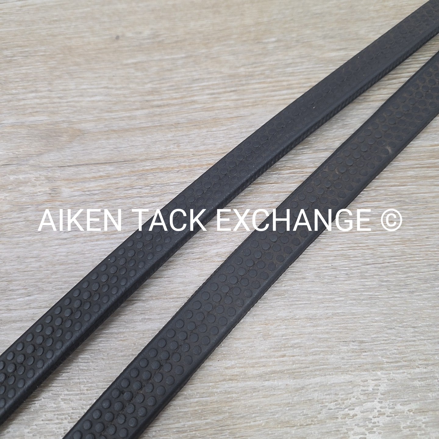 Artemis Rubber Reins, Black, Size Full