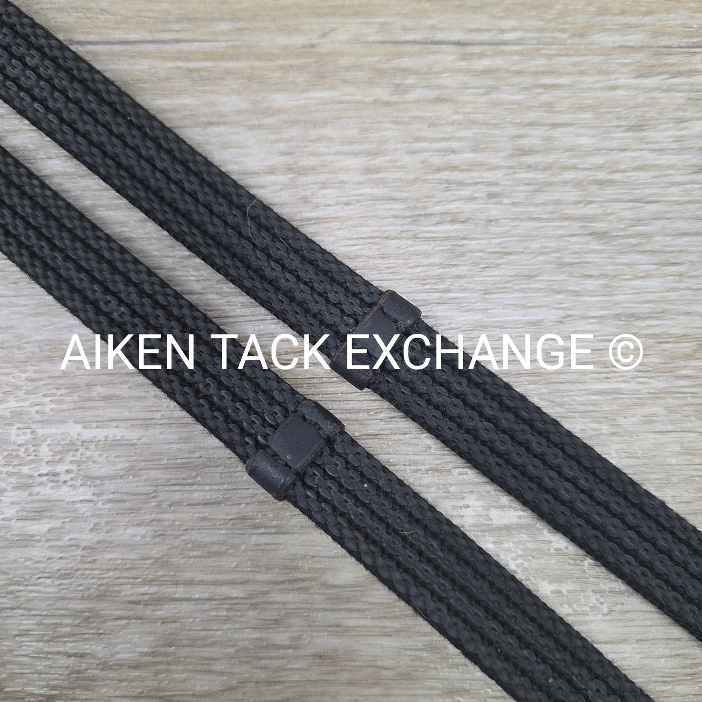 Correct Connect Sure Grip Rubber Reins with 4" Stops, Black, 48"