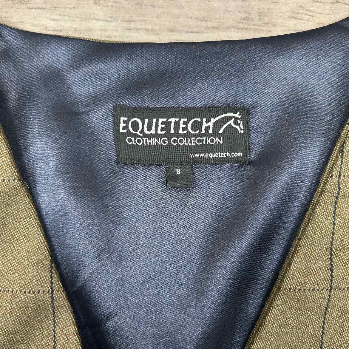 Equetech Bellingham Tweed Waistcoat Vest, Size 8