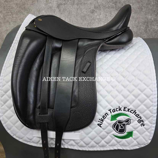 2021 Black Country Vinici X Monoflap Dressage Saddle, 17" Seat, Extra Wide Freedom Hoop Tree, Wool Flocked Serge Panels