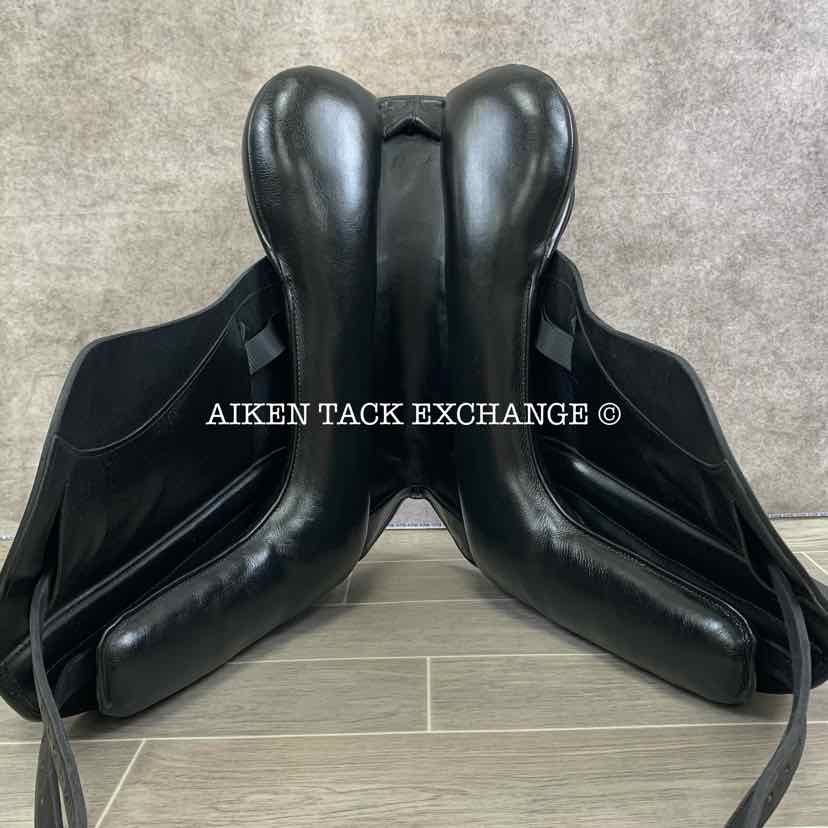 2013 Custom Saddlery Wolfgang Constanze Monoflap Dressage Saddle, 18” Seat, Adjustable Tree, Wool Flocked Panels