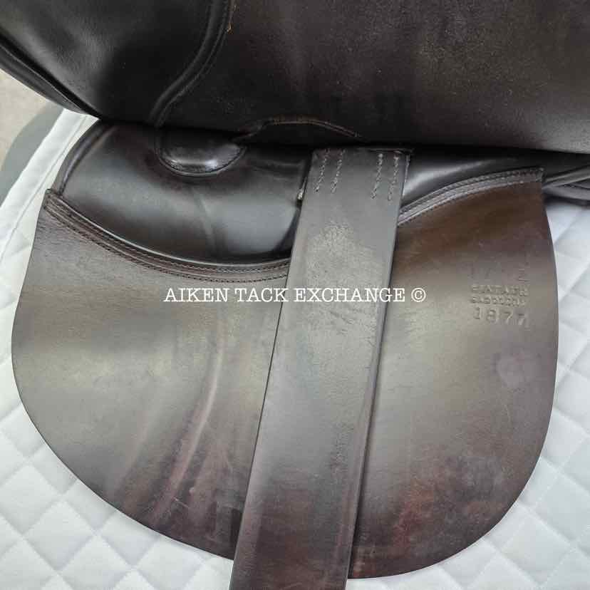Centaur by Michael Stokes Close Contact Jump Saddle, 17.5" Seat, Medium Tree, Wool Flocked Panels
