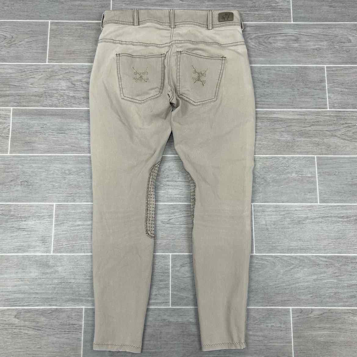 Goode Rider Silicone Grip Knee Patch Breeches, Size 30 R